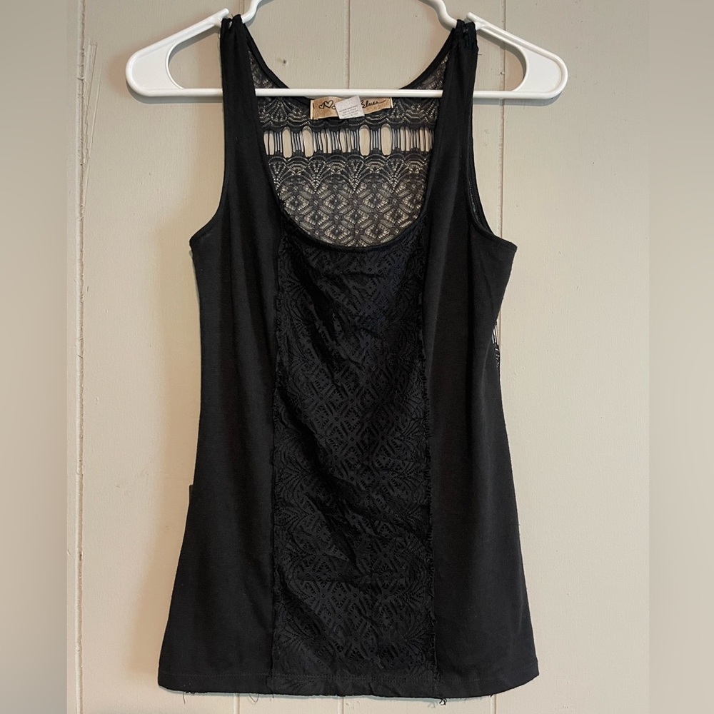 Black Lace Tank Top